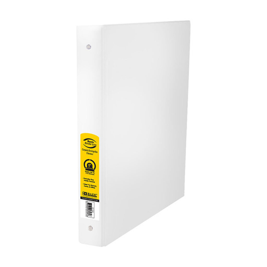 1 inch three-ring binder | Package size: EA