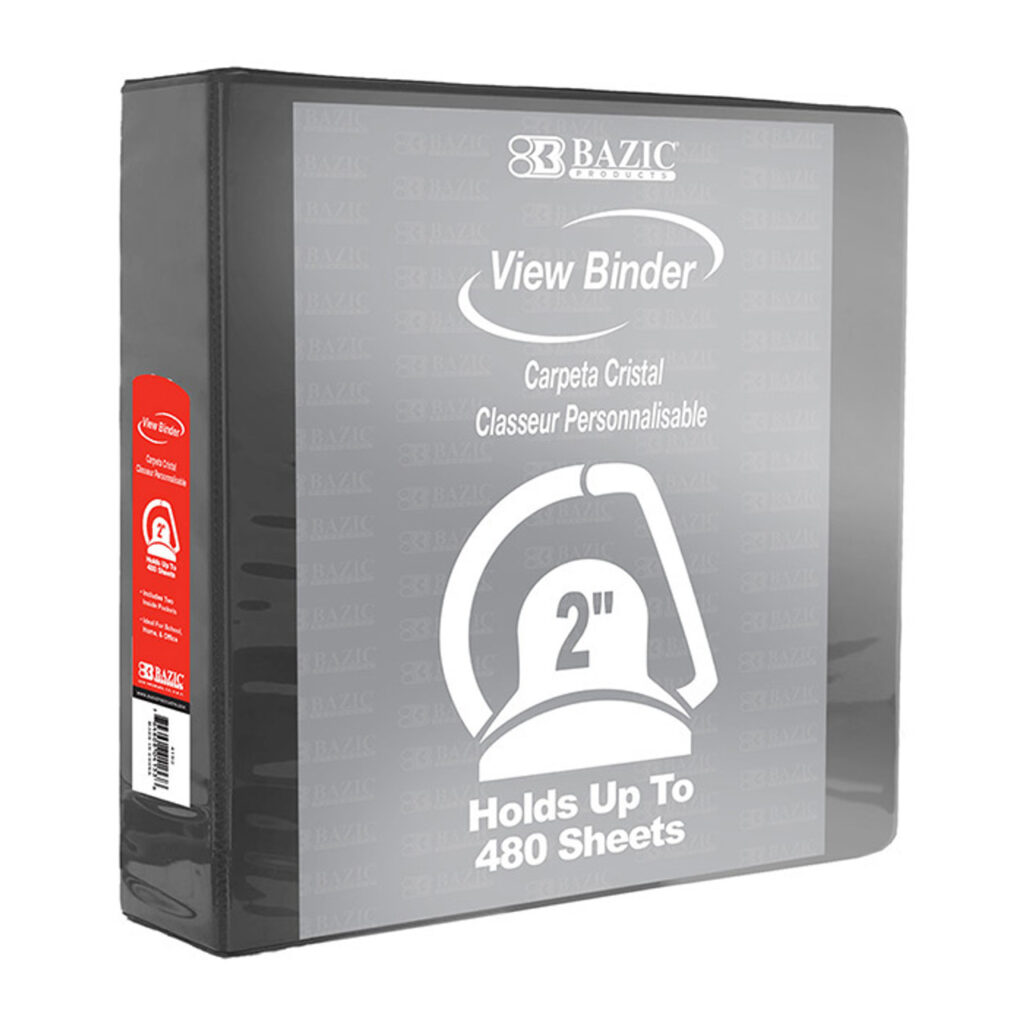 2 inch three-ring binder | Package size: EA