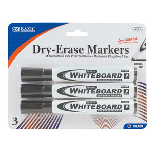 Dry Erase Markers, black | Package size: Pack