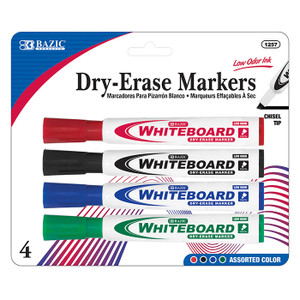 Dry Erase Markers, various colors | Package size: Pack