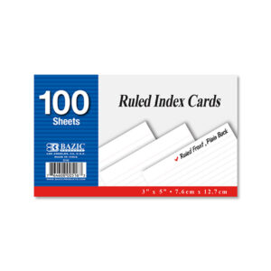 Card, index, white, rules, 3x5 | Package size: Pack