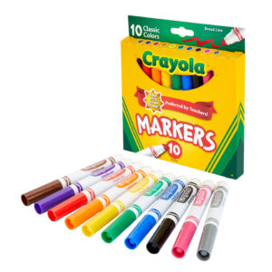 Markers, non-toxic, various colors | Package size: Box