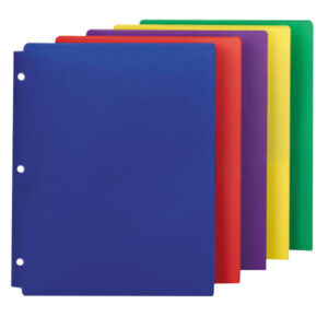 Folders, pocket, 3 hole punched | Package size: Pack